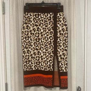 Long skirt with split on the side.